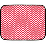 Red Chevron Double Sided Fleece Blanket (Mini)  35 x27  Blanket Front