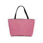 Red Chevron Shoulder Handbags Front