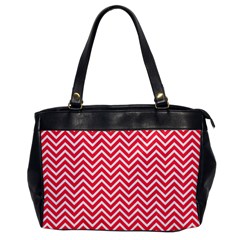 Red Chevron Office Handbags