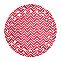 Red Chevron Ornament (Round Filigree)