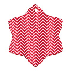 Red Chevron Ornament (Snowflake)