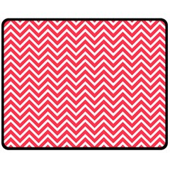 Red Chevron Double Sided Fleece Blanket (Medium) 