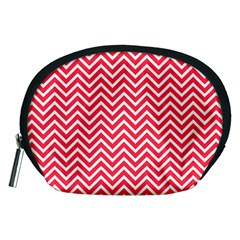 Red Chevron Accessory Pouches (Medium) 