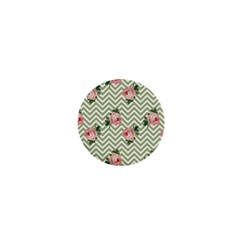 Green Chevron Rose 1  Mini Buttons by snowwhitegirl