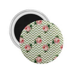 Green Chevron Rose 2 25  Magnets by snowwhitegirl