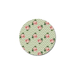 Green Chevron Rose Golf Ball Marker by snowwhitegirl