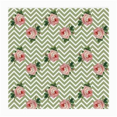 Green Chevron Rose Medium Glasses Cloth (2-side) by snowwhitegirl