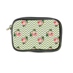 Green Chevron Rose Coin Purse by snowwhitegirl