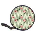 Green Chevron Rose Classic 20-CD Wallets Front