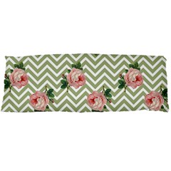 Green Chevron Rose Body Pillow Case Dakimakura (two Sides) by snowwhitegirl