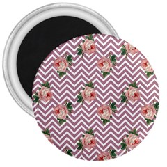 Violet Chevron Rose 3  Magnets by snowwhitegirl