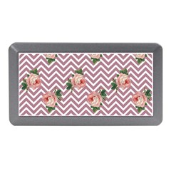 Violet Chevron Rose Memory Card Reader (mini) by snowwhitegirl