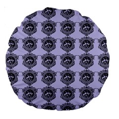 Three Women Blue Large 18  Premium Round Cushions by snowwhitegirl