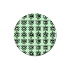 Three Women Green Magnet 3  (round)