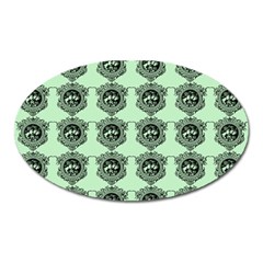 Three Women Green Oval Magnet by snowwhitegirl