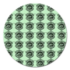 Three Women Green Magnet 5  (round) by snowwhitegirl