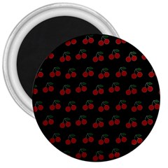 Cherries Black 3  Magnets by snowwhitegirl