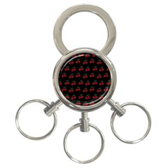 Cherries Black 3-ring Key Chains by snowwhitegirl