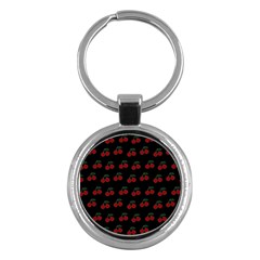 Cherries Black Key Chains (round)  by snowwhitegirl