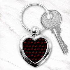 Cherries Black Key Chains (heart)  by snowwhitegirl