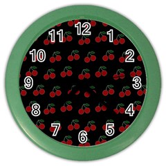 Cherries Black Color Wall Clocks