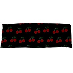 Cherries Black Body Pillow Case Dakimakura (two Sides) by snowwhitegirl