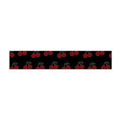 Cherries Black Flano Scarf (mini) by snowwhitegirl