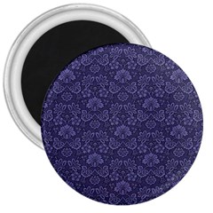 Damask Purple 3  Magnets