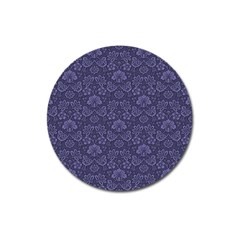 Damask Purple Magnet 3  (round)