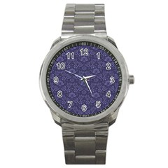 Damask Purple Sport Metal Watch by snowwhitegirl