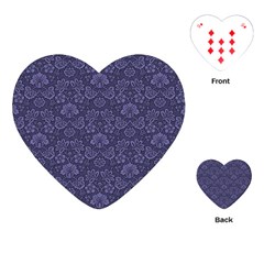 Damask Purple Playing Cards (heart) 