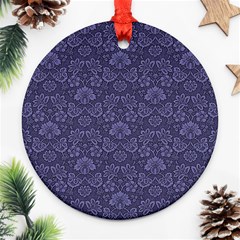 Damask Purple Ornament (round) by snowwhitegirl