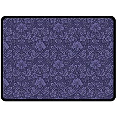 Damask Purple Fleece Blanket (large)  by snowwhitegirl