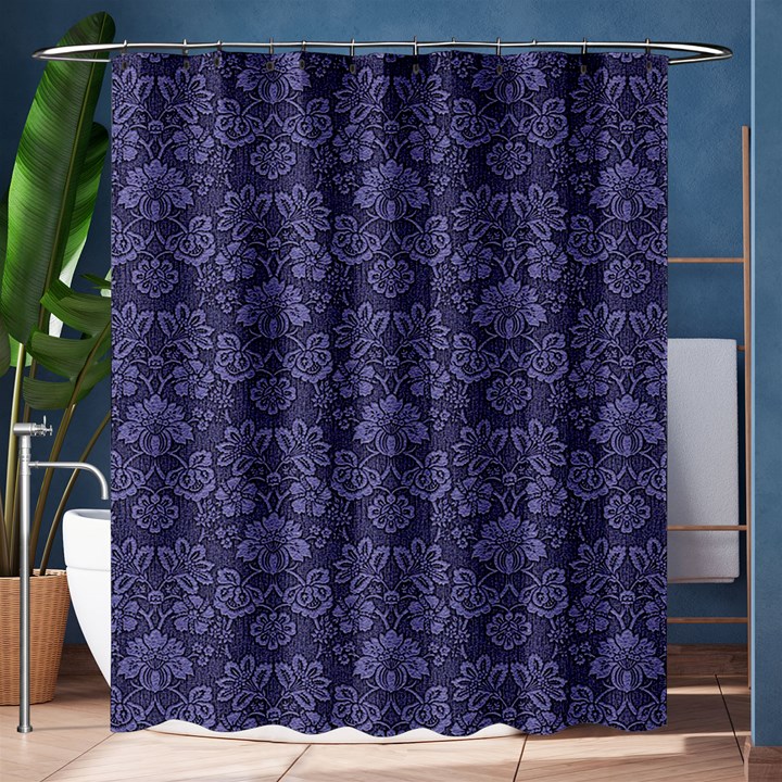 Damask Purple Shower Curtain 60  x 72  (Medium) 