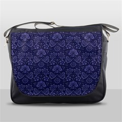 Damask Purple Messenger Bags by snowwhitegirl