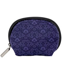 Damask Purple Accessory Pouches (small) 