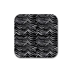 Dark Abstract Pattern Rubber Square Coaster (4 Pack)  by dflcprints