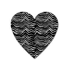 Dark Abstract Pattern Heart Magnet by dflcprints