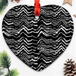 Dark Abstract Pattern Heart Ornament (Two Sides) Front