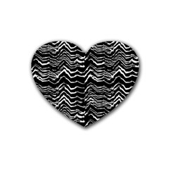 Dark Abstract Pattern Heart Coaster (4 Pack)  by dflcprints