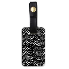 Dark Abstract Pattern Luggage Tags (one Side)  by dflcprints