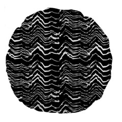 Dark Abstract Pattern Large 18  Premium Round Cushions by dflcprints