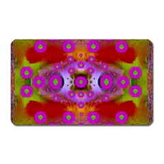 Shimmering Pond With Lotus Bloom Magnet (rectangular) by pepitasart