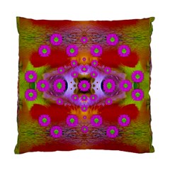 Shimmering Pond With Lotus Bloom Standard Cushion Case (one Side) by pepitasart