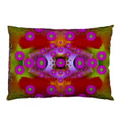 Shimmering Pond With Lotus Bloom Pillow Case by pepitasart