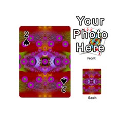 Shimmering Pond With Lotus Bloom Playing Cards 54 (mini)  by pepitasart