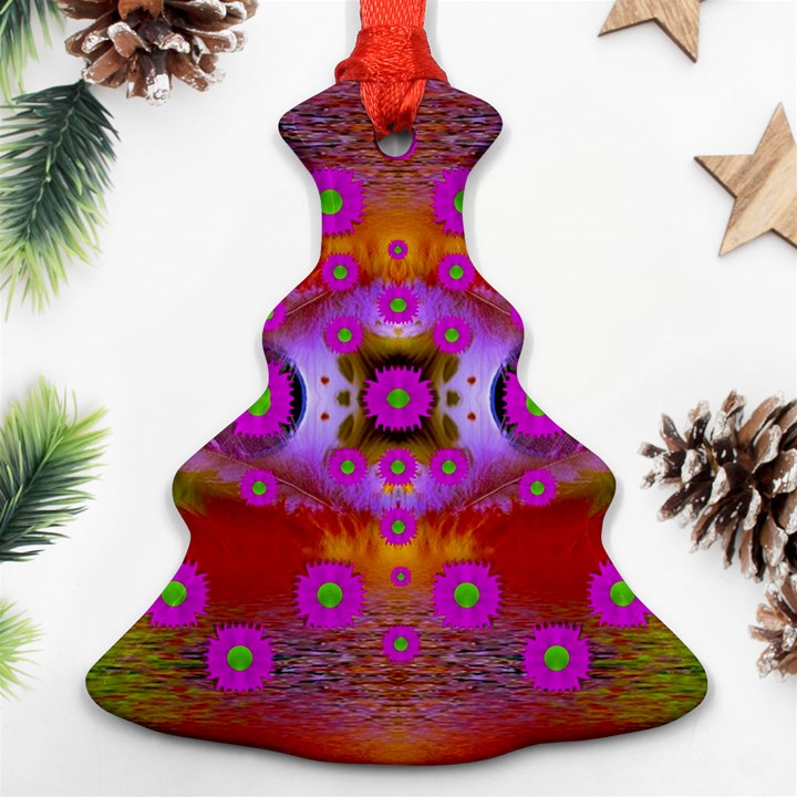 Shimmering Pond With Lotus Bloom Ornament (Christmas Tree) 