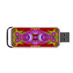 Shimmering Pond With Lotus Bloom Portable USB Flash (Two Sides) Back