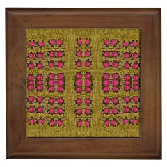 Bloom In Gold Shine And You Shall Be Strong Framed Tiles by pepitasart