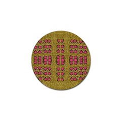 Bloom In Gold Shine And You Shall Be Strong Golf Ball Marker by pepitasart